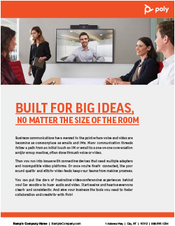 Poly Solutions: Built for Big Ideas, No Matter the Size of the Room