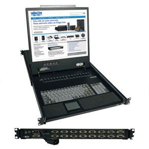 Tripp Lite 16-Port VGA KVM Console w/ 19"