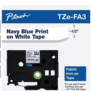 1/2" Navy Blue on White