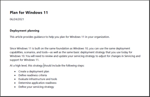 Plan for Windows 11