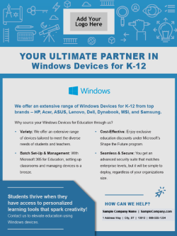 D&H - Template: K-12 Windows Devices